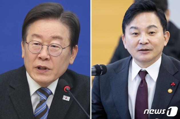 이재명 더불어민주당 대표(왼쪽), 원희룡 전 국토부장관. ⓒ News1 강남주 기자